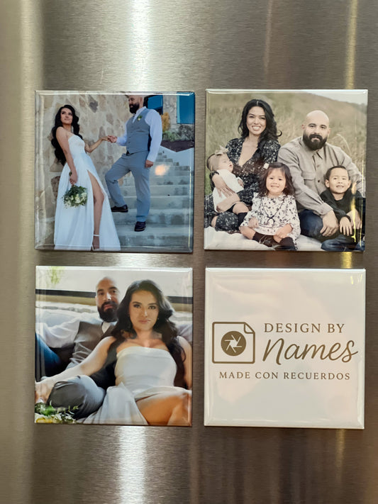 Personalized Photo Magnets | Custom 3x3 Picture Magnets set | Home Decor Gift