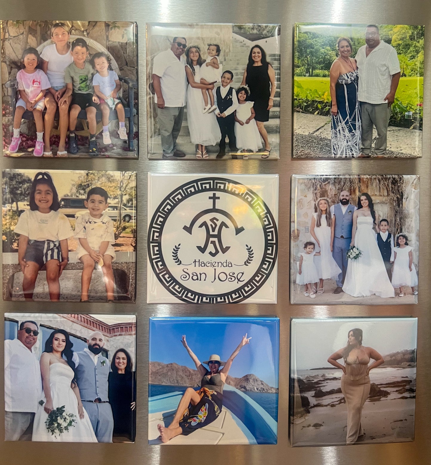 Personalized Photo Magnets | Custom 3x3 Picture Magnets set | Home Decor Gift