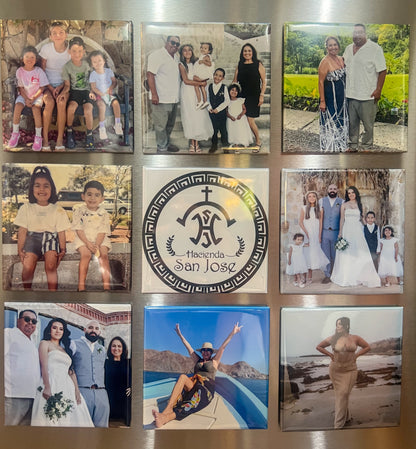 Personalized Photo Magnets | Custom 3x3 Picture Magnets set | Home Decor Gift